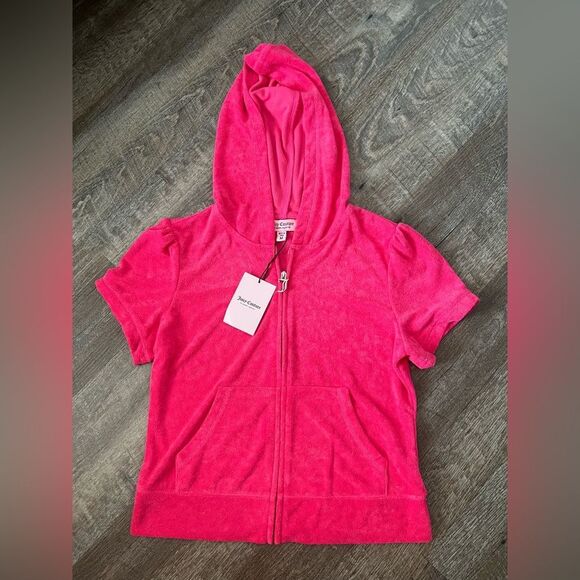 Juicy Couture Bling Terry Tracksuit Hoodie & Shorts Set- Size Medium - Picture 3 of 15